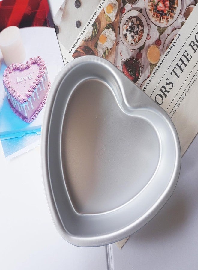 LoveDeal Heart Shaped Cake Pan 6 Inch, Small Leakproof Heart-Shaped Cake Tin, Wedding Cake Molds, Preferred Cake Pan - Aluminum, 2Pcs - Image 4