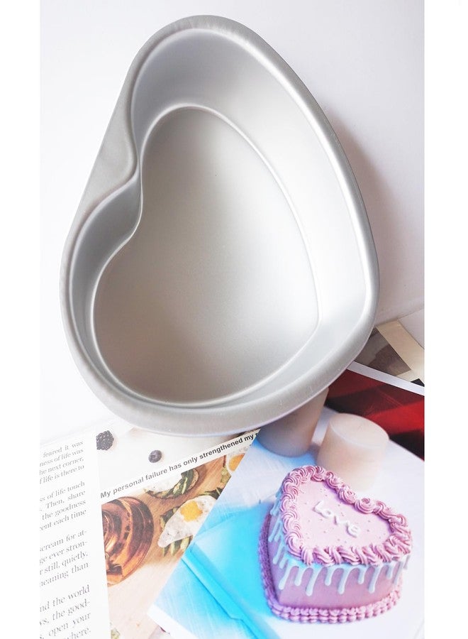 LoveDeal Heart Shaped Cake Pan 6 Inch, Small Leakproof Heart-Shaped Cake Tin, Wedding Cake Molds, Preferred Cake Pan - Aluminum, 2Pcs - Image 3