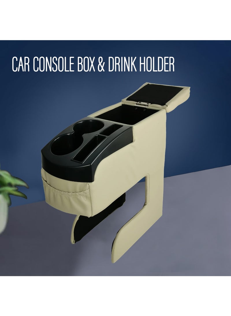 3XR Car Drink Holder Armrest Multi Console Box Drink Holder Car Center Console Box  - Image 1