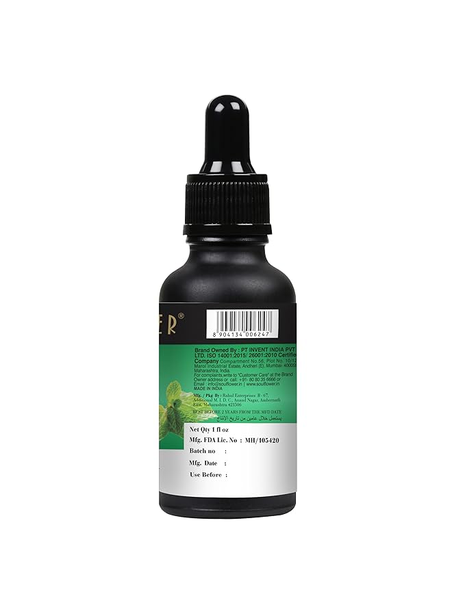 erorex Peppermint Essential Oil 100 Percent Pure Vegan And Natural Undiluted Oil For Refreshing Effect On Body And Mind Aromatherapy 1 Fl Oz With A Glass Dropper  - Image 2