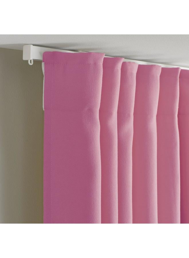 erorex Curtains, 1 pair, pink/with heading tape, 145x300 cm - Image 5
