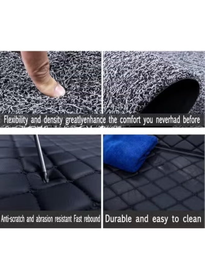 Premium Leather 9D Car Mats, Dual Layer Waterproof and Dirt-Proof, Custom Fit, Black - Image 3