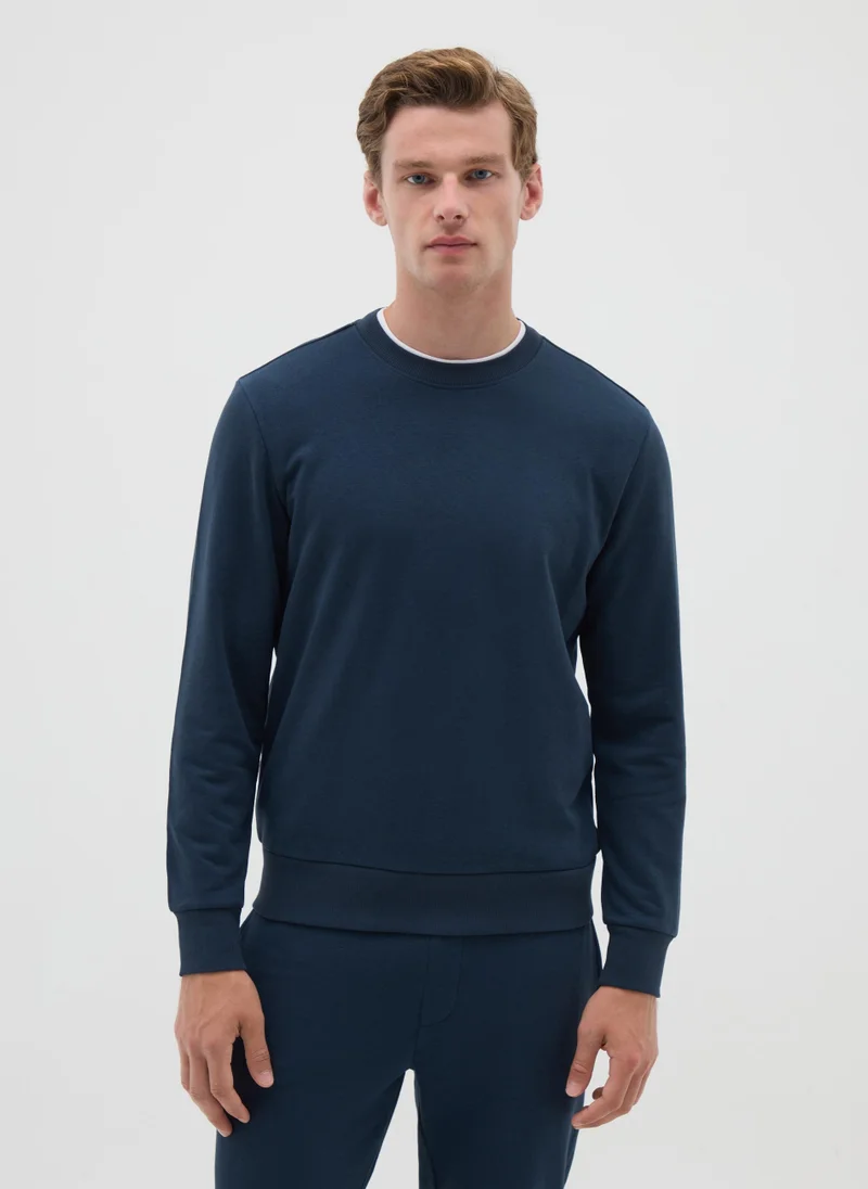 Ovs DARK BLUE CREW NECK SWEATSHIRT
