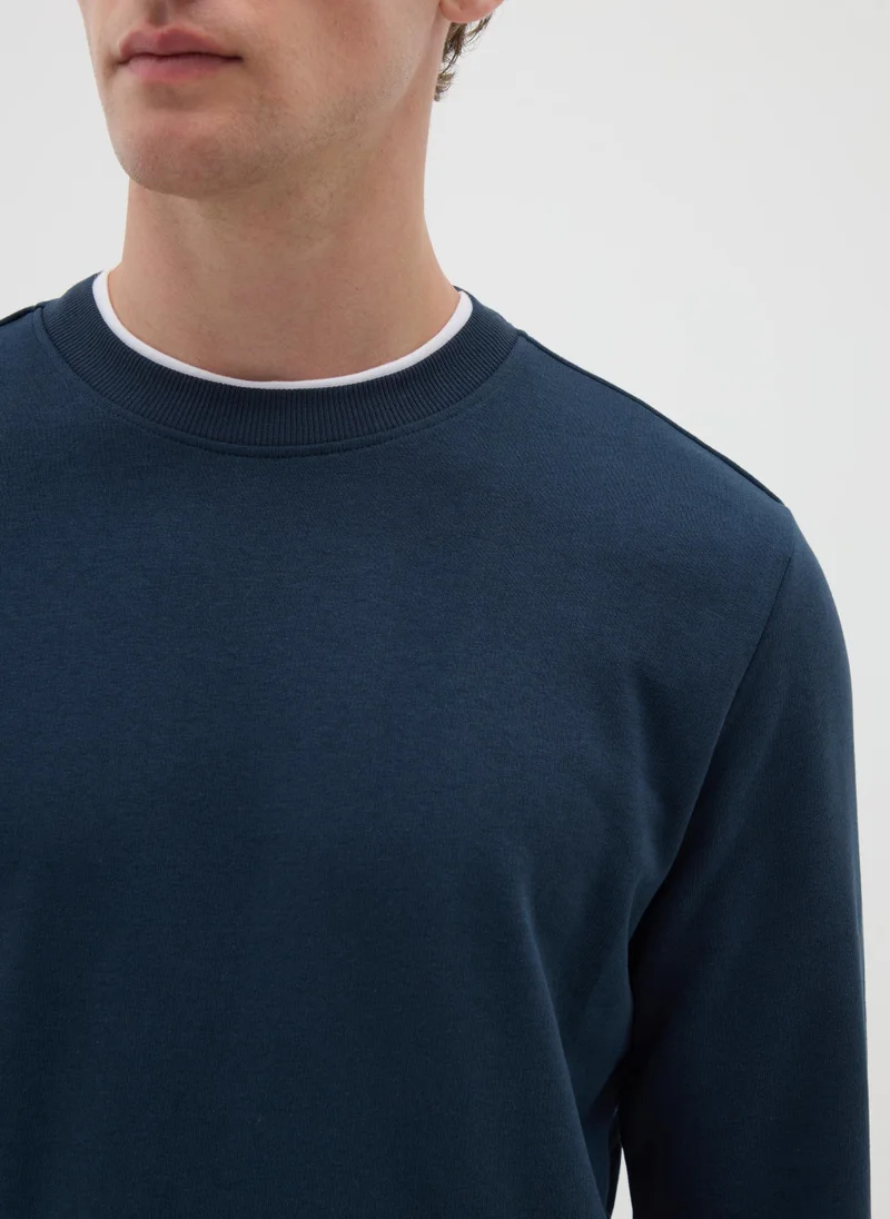 Ovs DARK BLUE CREW NECK SWEATSHIRT