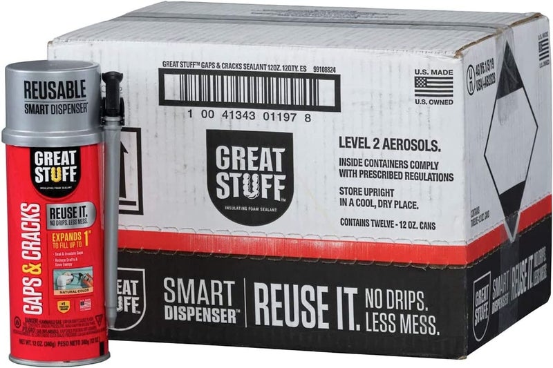 Great Stuff 99108824 Smart Dispenser Sealants, Cream 12 Pack - Image 1