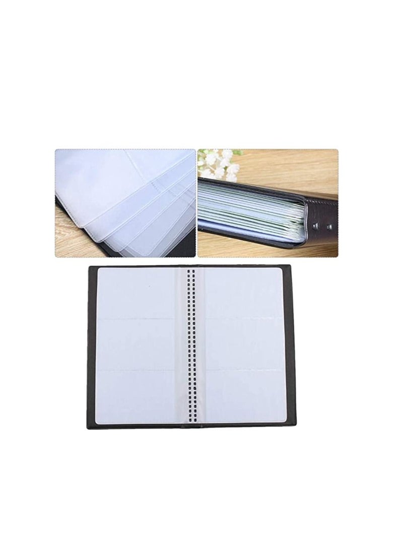 Toyvian Business Card Holder Name Card Holder ID Credit Card Book Case Passport Keeper Organizer 240 Slots (Black)  - Image 2
