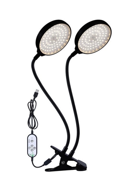 LED Grow Light Full Spectrum 4/8/12H Timer Black 11.22 x3.93inch