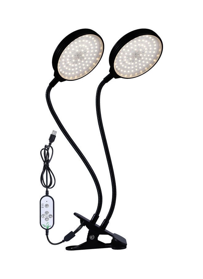 NIBEMINENT - LED Grow Light Full Spectrum 4/8/12H Timer Black 11.22 x3.93inch - Image 1