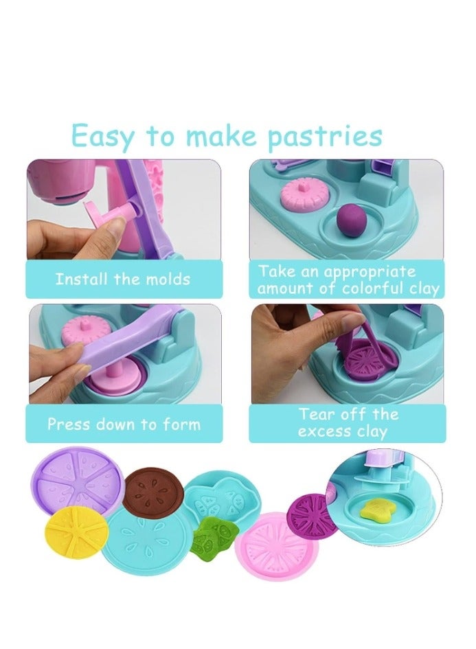 Playdough for Kids, 26pcs Molds Accessories, Ice Cream Maker Machine Color Dough Set with 12 Cans Dough, Birthday Party Gift for 3 4 5 6 7 8 Year Old Girls Boys Kids and Toddlers