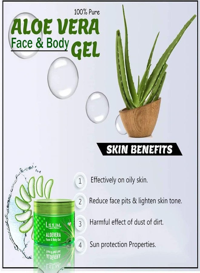 Lilium Aloe Vera Facial Gel & Double Side Face Roller (250g) - Image 3