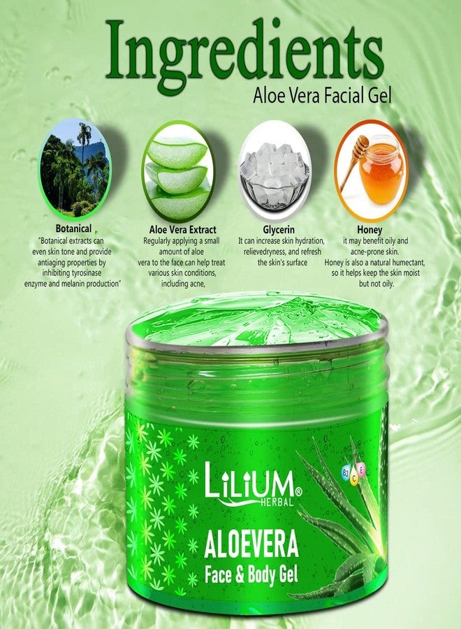 Lilium Aloe Vera Facial Gel & Double Side Face Roller (250g) - Image 4