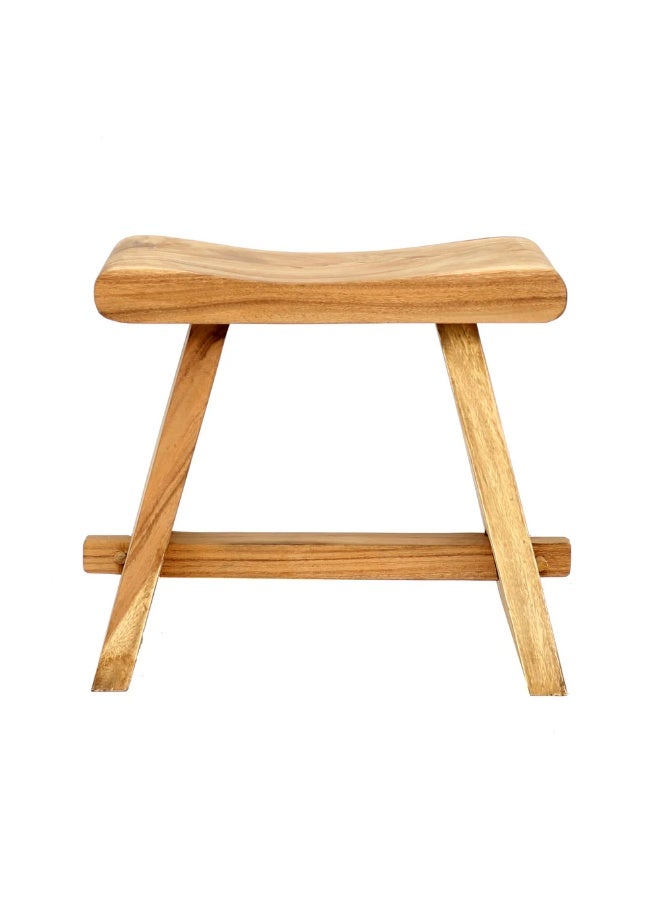 Handcrafted Suar Wood Wooden Stool, Perfect for Spa, Salon & Bathroom Use - Image 2