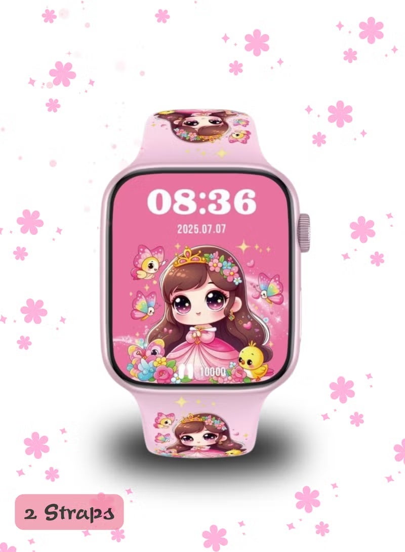 modio MW20 Mini Smart Watch for Girls & Ladies – Stylish 36mm Pink Small Dial Smartwatch with Health & Fitness Tracking, Heart Rate Monitor, Sleep Tracker, Step Counter, Notifications, 2 Soft Silicone Straps – Elegant Gift for Women & Teens - Image 1