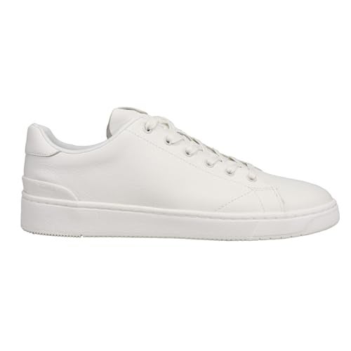 TOMS Men's Sneaker, Bright White Leather, 11 - Image 1