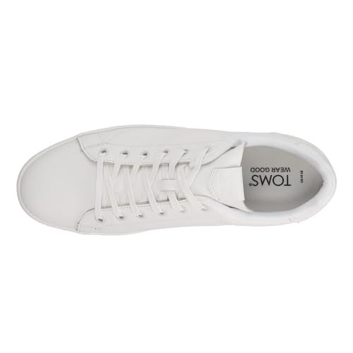 TOMS Men's Sneaker, Bright White Leather, 11 - Image 4