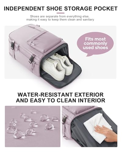 VGCUB Carry on Travel Backpack for Women Men Large Laptop Gym Work Frontier Airlines Personal Item Bag Business Airport Lightweight Backpack Flight Approved Mochilas de Viaje,Pink - Image 3