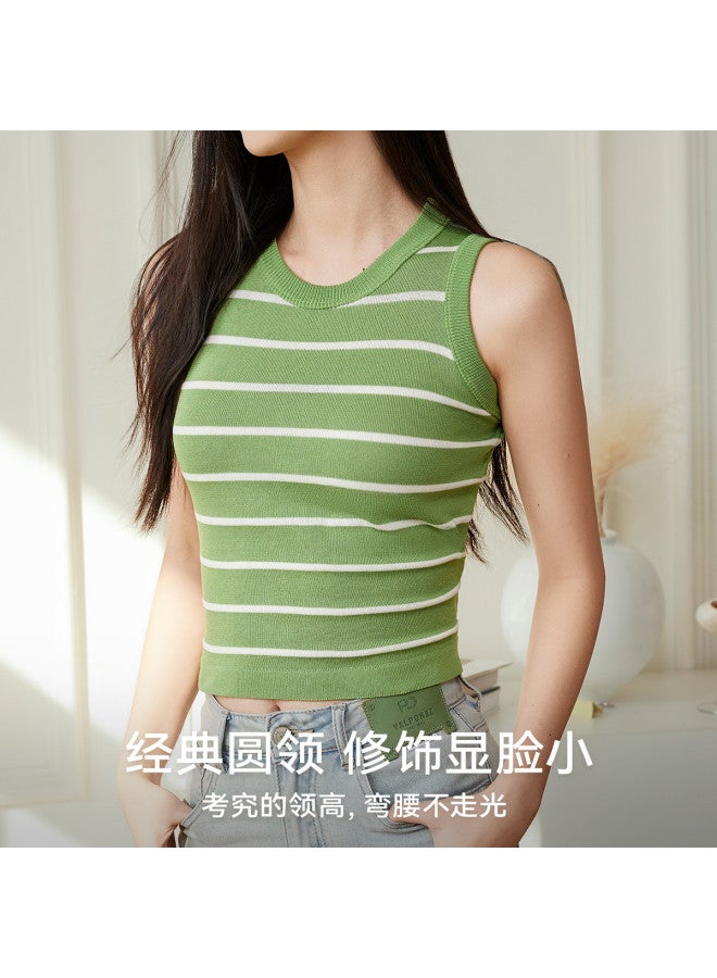 MIIOW Thin Strap Slimming Layering Tank Top Women'S Knitted Vest - Image 4
