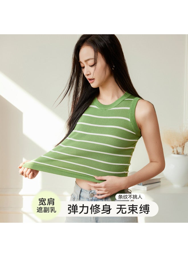 MIIOW Thin Strap Slimming Layering Tank Top Women'S Knitted Vest - Image 5