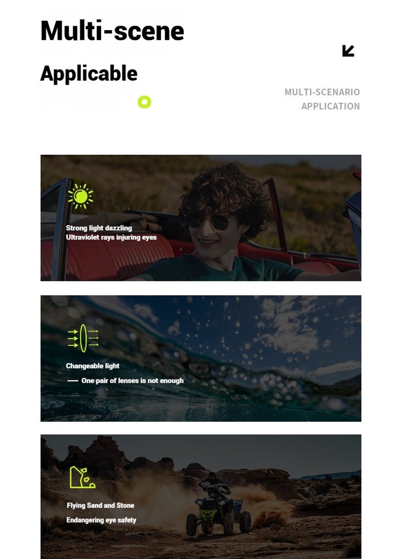 نظارات شمسية دائرية أنيقة 2025 سريعة التعتيم للقيادة مع فلتر Nd دوار قابل للتعديل UV400 نظارات شمسية مستقطبة للرجال والنساء باللون الرمادي - Image 3