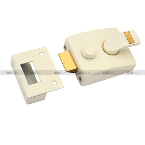 Duke Night Latch Door Lock, Ivory Finish, Weather-Proof with Keys and Installation Hardware | Night Latch | Door Width 25mm-45mm| NL-Ivory - Image 4