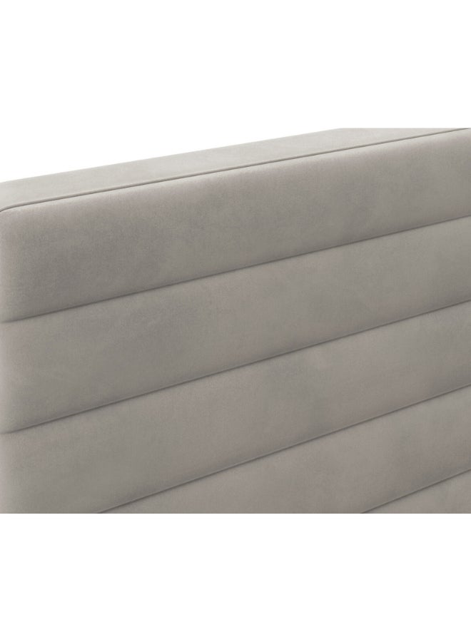 Bed and Mattress Home Mighty Bliss Upholstered Single Size ( Mattress Size 90 X 190 CM ) Dark Beige Color Bed Size 202 W X 98 L CM ( Mattress Sold Separately )  - Image 3
