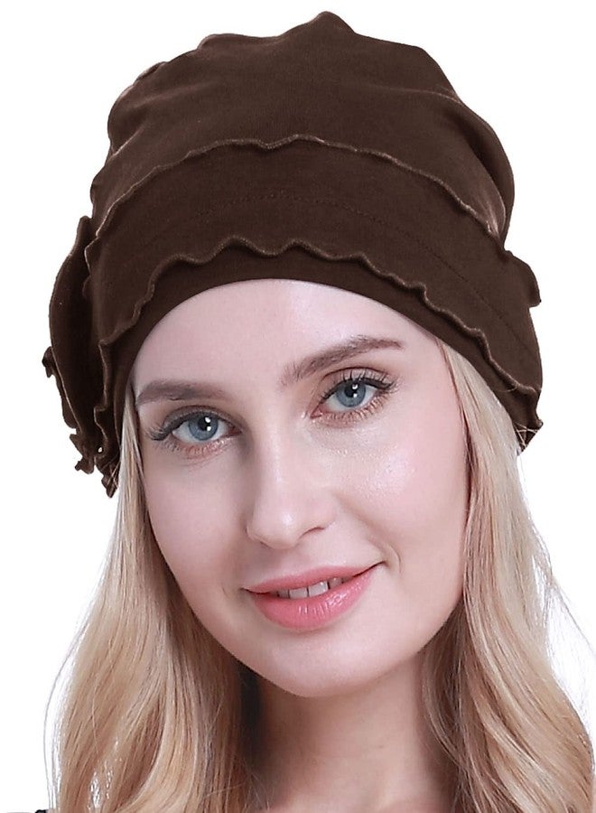 osvyo Chemo Headwear Turban Cap for Women - Cancer Beanie Hair Loss Sealed Packaging Light Coffee - Image 5