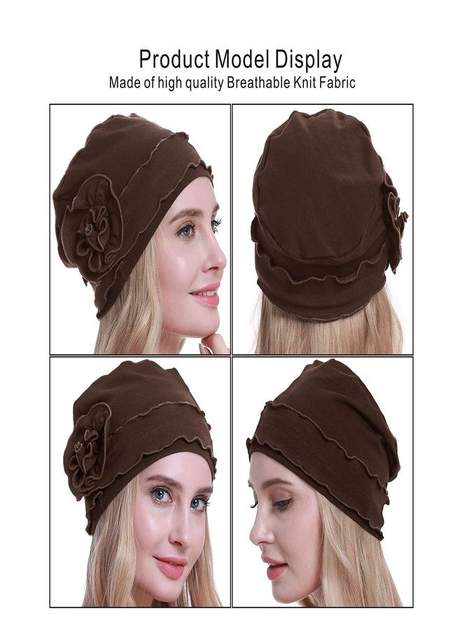 osvyo Chemo Headwear Turban Cap for Women - Cancer Beanie Hair Loss Sealed Packaging Light Coffee - Image 2
