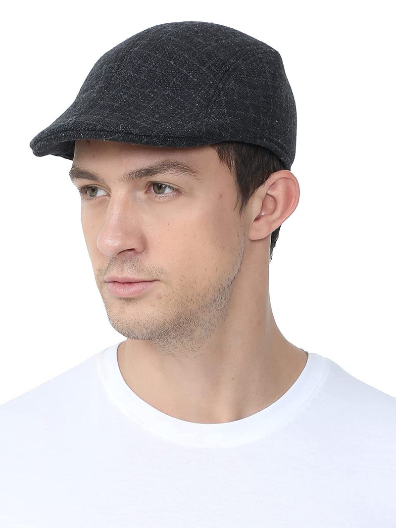 CLOTHERA Mens Polyester Casual Golf/Flat Caps & Hats (in, Alpha, Free Size, Black) - Image 1