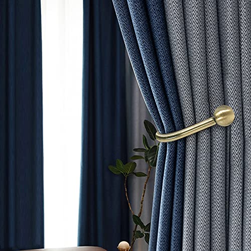 HEMOUR Curtain Holdback, 4 Pcs Wall Mounted Drapery Tiebacks with Screws, Heavy Duty Metal Decorative Window Drapery Holder Curtain Hook, Brass - Image 4