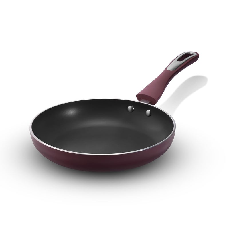 VAYA Hautechef Non-Stick Frypan 24cm, 3-Layer ILAG Swiss Coating, PFOA-Free, Induction Friendly, with Soft-Touch Matching Handle, Color - Maroon - Image 3
