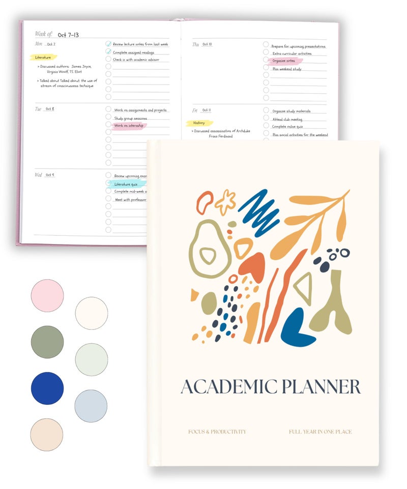 Lamare Academic Planner 2025-2026 – Undated Weekly College Student Planner 2025-2026 For Homeschool, High School, College & Nursing Students - Image 1