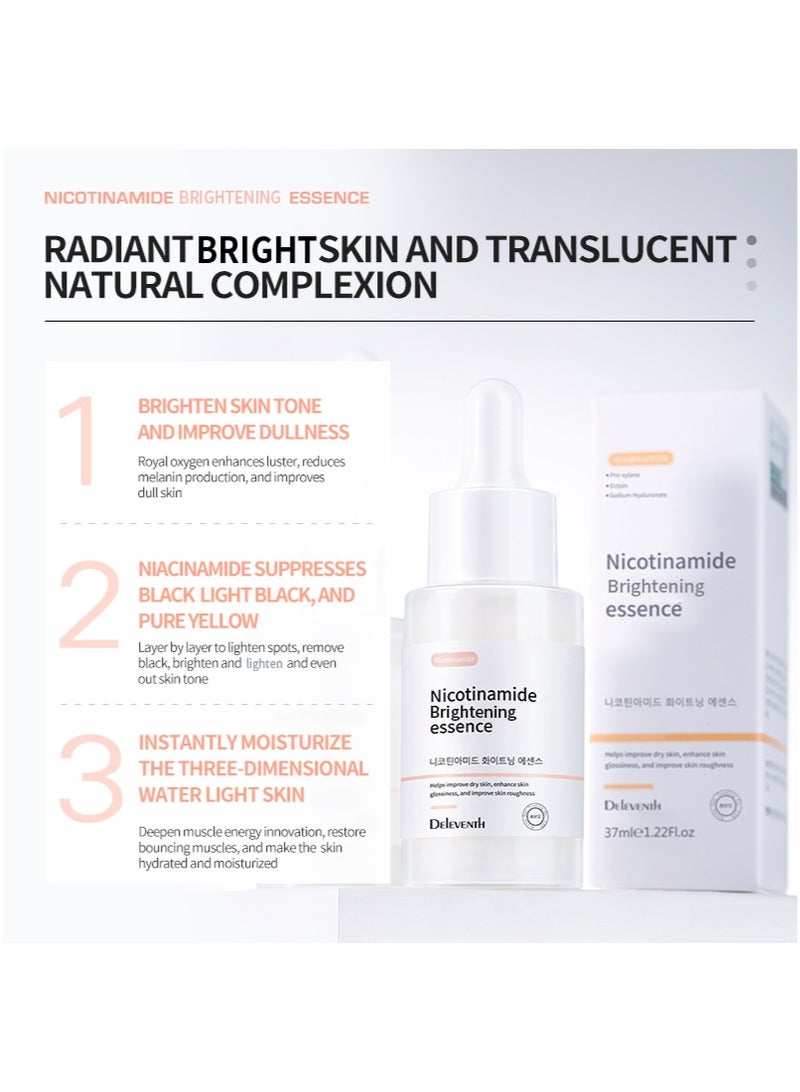 ديلفينث DEleventh العلامة التجارية الكورية مصل الوجه النياسيناميد 37ml / مع Pro-Xylane وإكتوين، مضاد للتجاعيد، وتفتيح البشرة وترطيبها، وتقليل المسام والخطوط الدقيقة، وتنعيم البشرة، وتعزيز مرونتها للحصول على بشرة مشرقة - Image 3