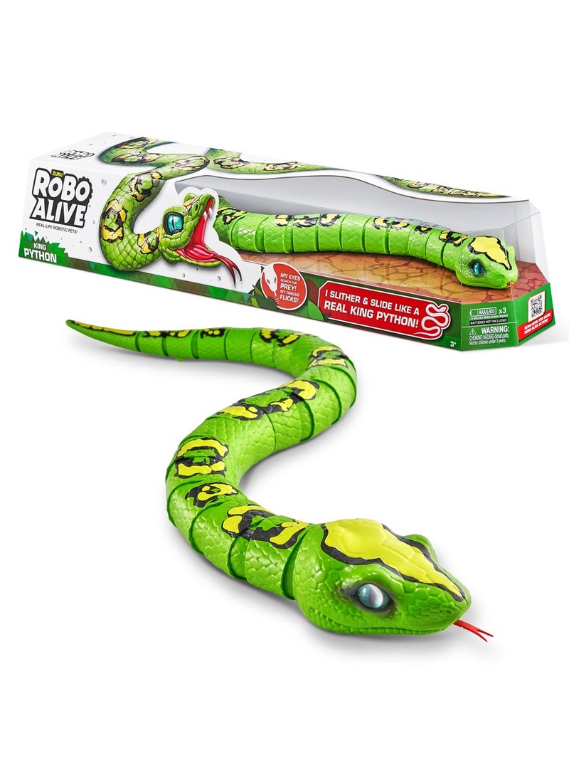 ROBO ALIVE ZURU ROBO ALIVE King Python, Battery-Powered Robotic Interactive Electronic Toy Pet Reptile Ultra Real Movements Prankst Toys For Ages 3+  - Image 1