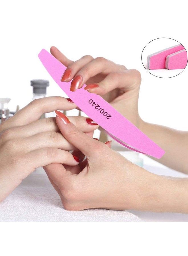 Store2508 11 Pcs Professional Nail Files Double Sided Emery Board Nail File Set With Case Nail File & Buffer Block /100 180 Grit - Image 5