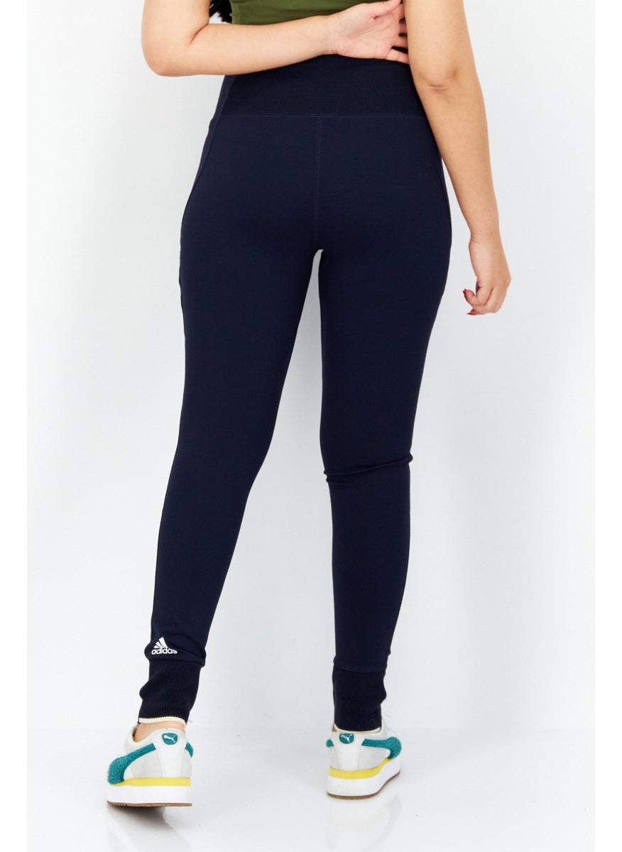 Adidas Women Sportswear Fit Drawstring Outdoor Leggings, Navy Blue  - Image 3