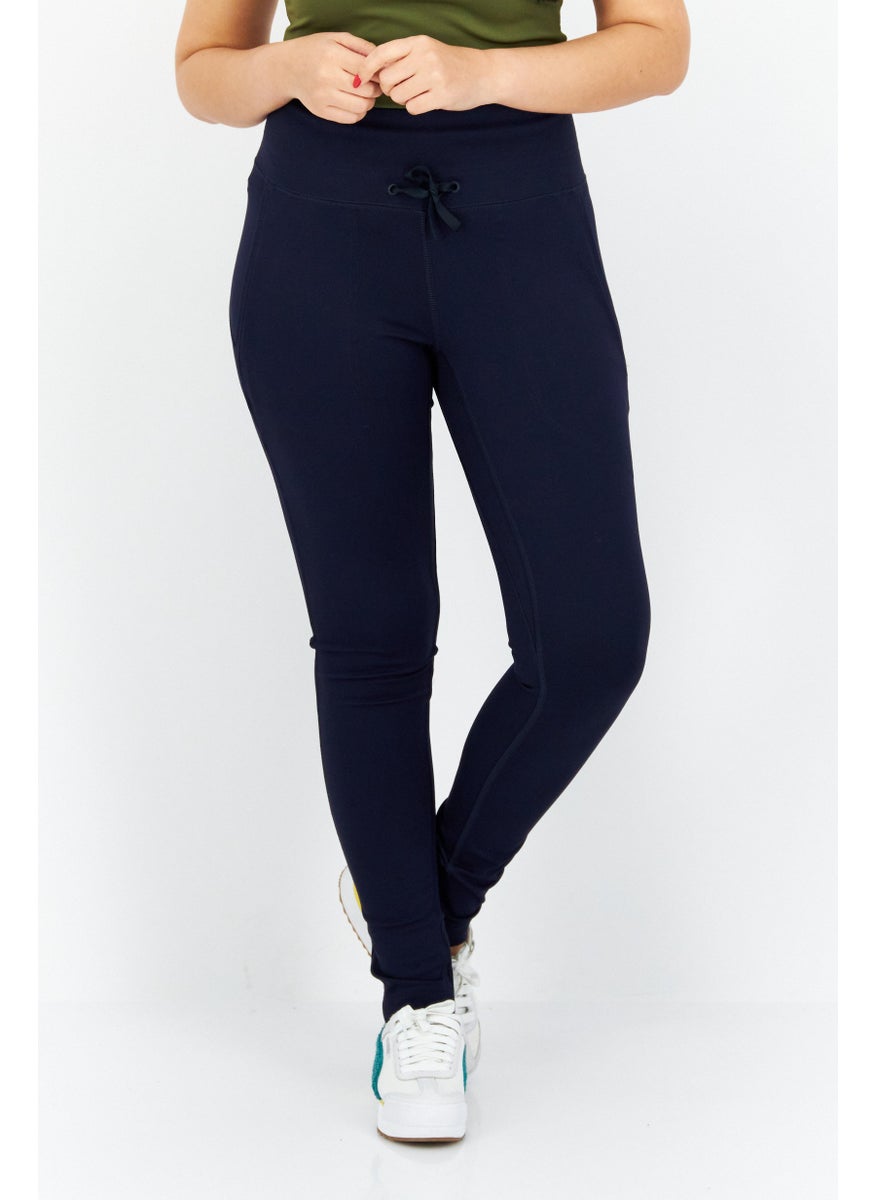 Adidas Women Sportswear Fit Drawstring Outdoor Leggings, Navy Blue  - Image 1