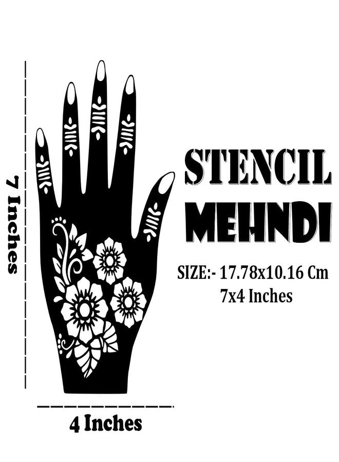 VANVATI Bridal Combo Mehndi Stencil Stickers for a Perfect Wedding Look Easy to Apply & Time Saving Pack of 2 - Image 3
