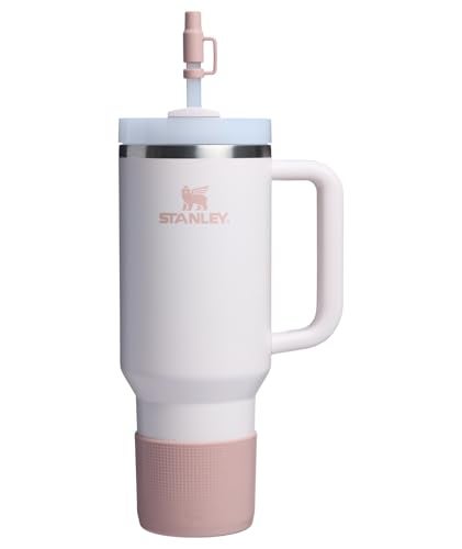 STANLEY Quencher Boot and Straw Cover Cap | Anti-Slip Silicone Protector for 40 oz Tumbler with Handle | Accessory Set for Stainless Steel Drinking Cup | BPA-Free | Pink Dusk - Image 4