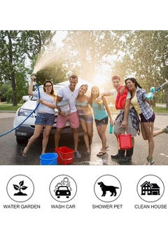 Joshberg 100ft Expandable Garden Hose,Flexible Water Hose with 8 Nozzle Patterns,Lightweight Hose Car Wash Hose with Storage Bag for Yard Car Pets Glass Wash  - Image 5