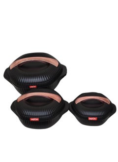 Milton 3-Piece Plastic and Stainless Steel Food Containers 1000ml, 1500ml, 2500ml Model MIL.OYS3  - Image 3