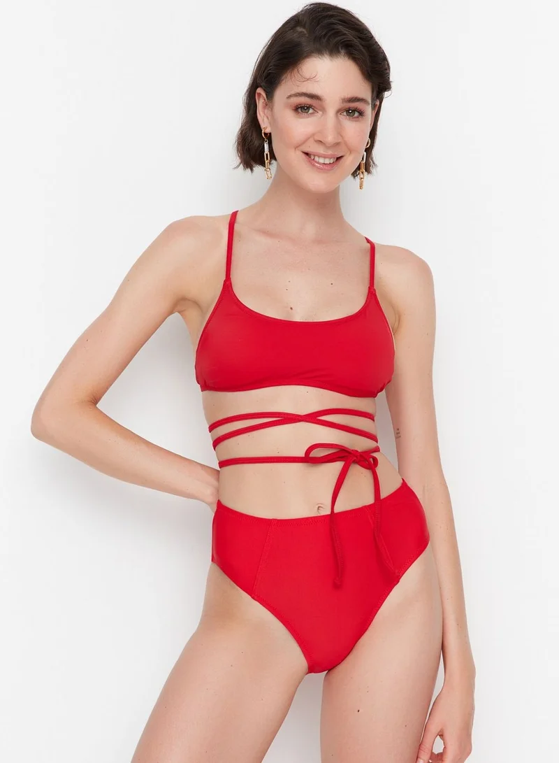 trendyol Knot Detail Bikini Top