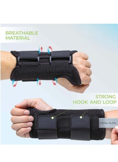KASTWAVE Carpal Tunnel Wrist Brace Support, Breathable Wrist Support Brace Splint, Wrist Support Brace with Metal Hand Splint for Carpal Tunnel Wrist Support, Right Hand Support, Pain Relief (Left Hand, S/M)  - Image 3