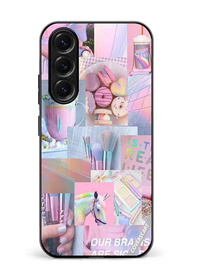 Protective Case Cover For Samsung Galaxy S25 Pink College Design Multicolour