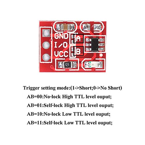 ALAMSCN 20PCS TTP223 Capacitive Touch Switch Button Sensor Module Self Locking for Arduino… - Image 3