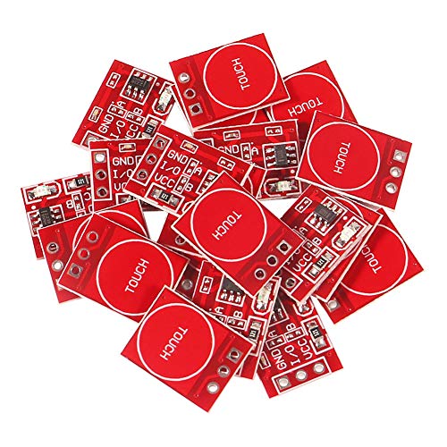 ALAMSCN 20PCS TTP223 Capacitive Touch Switch Button Sensor Module Self Locking for Arduino… - Image 1
