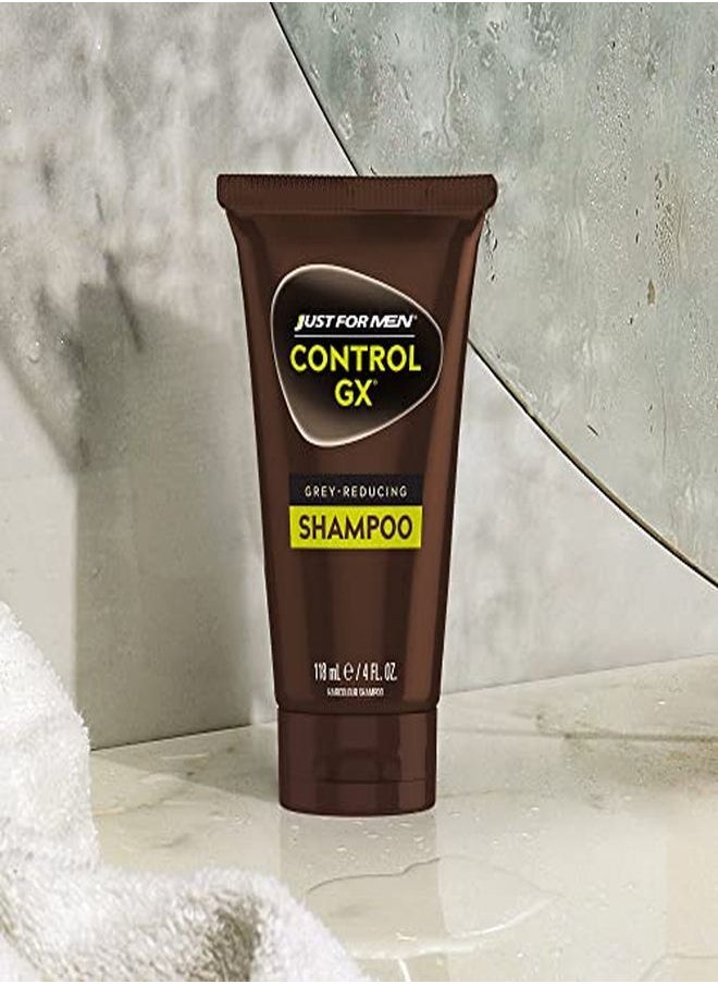 Just For Men شامبو Control Gx Grey Reducing، لون شعر تدريجي لشعر أقوى وأكثر صحة، 4 أونصة سائلة - عبوة من 3 قطع (قد تختلف العبوة)  - Image 4