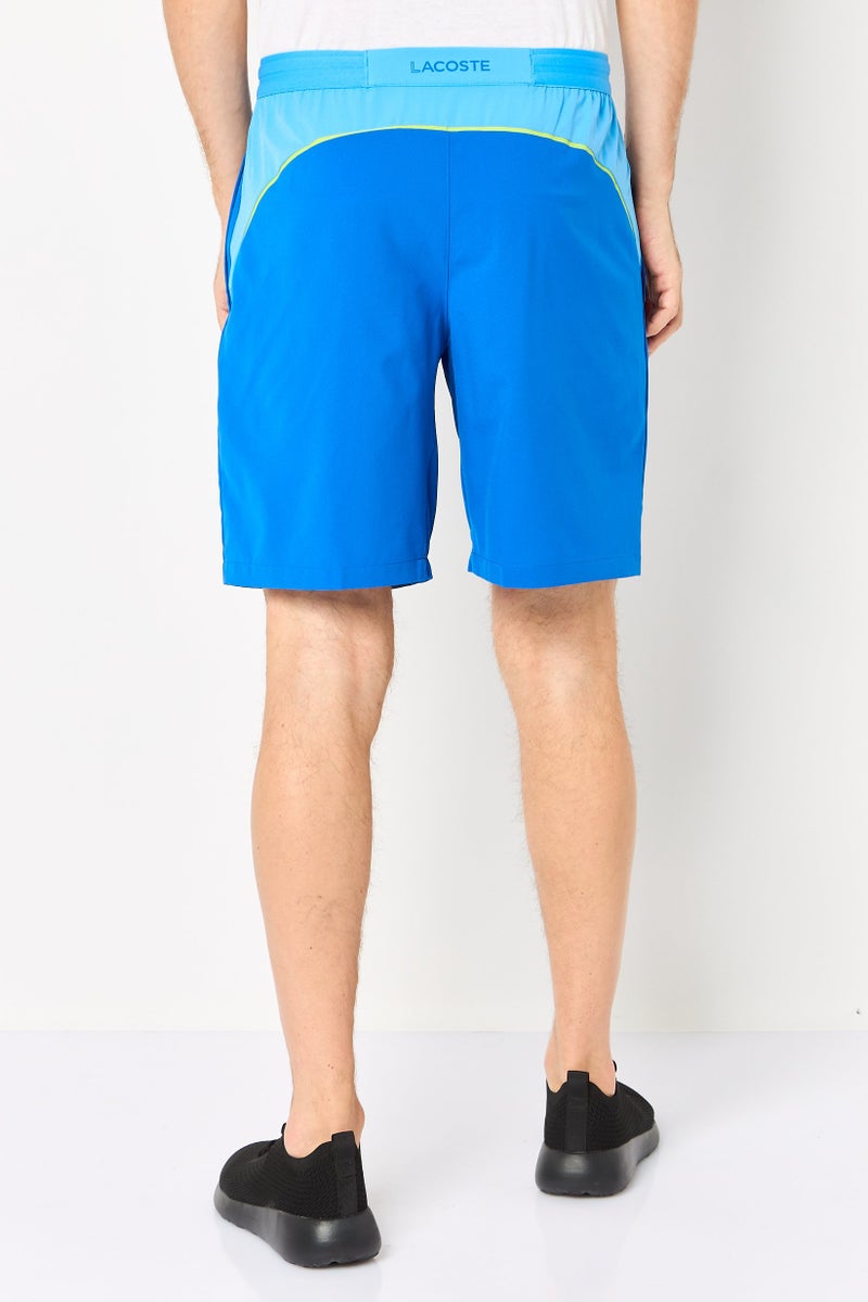 LACOSTE Men Sportswear Fit Novak Djokovic Tennis Shorts, Royal Blue - Image 4