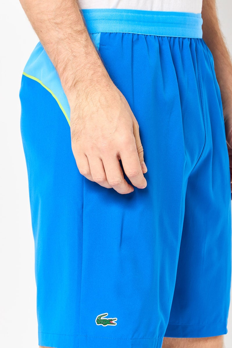 LACOSTE Men Sportswear Fit Novak Djokovic Tennis Shorts, Royal Blue - Image 3