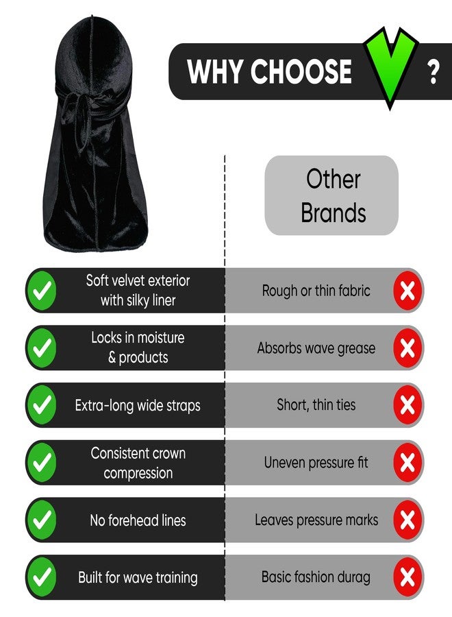 فيتا دوراج مخملي فاخر - دوراج مخملي ناعم للرجال والنساء، أشرطة طويلة مزدوجة عريضة، بطانة دوراج حريرية، خياطة ثلاثية - Image 2