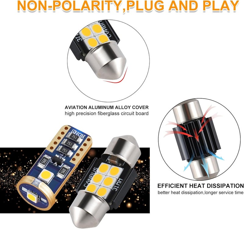 iBrightstar 31mm LED Bulbs Pack of 10 - Image 3